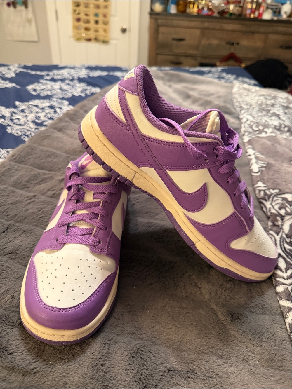 Nike Women’s Low-Top Sneakers — Purple & Cream